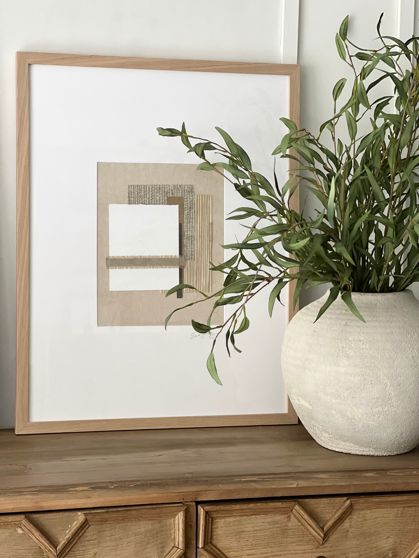 Raffia and linen
