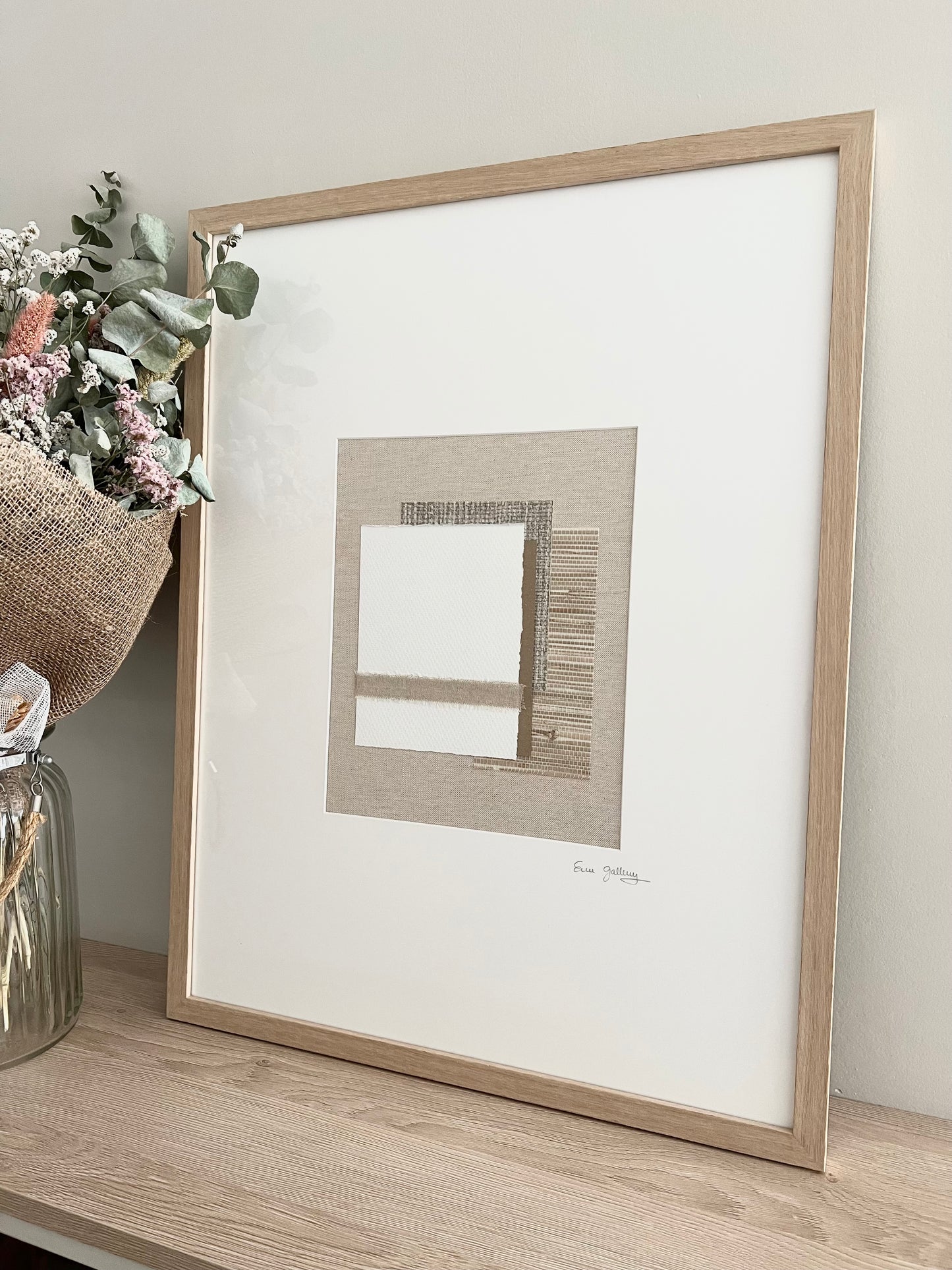 Raffia and linen